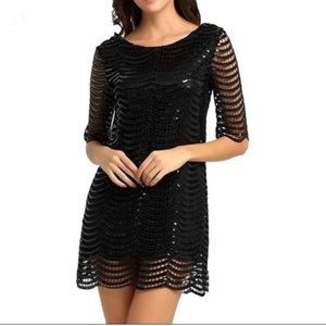 Black sequin dress